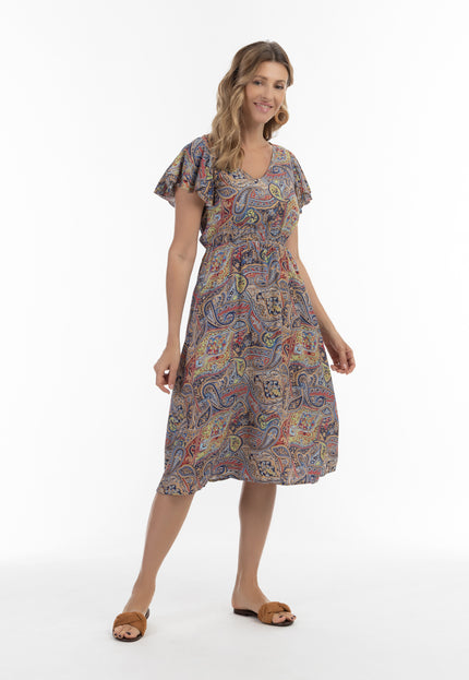 usha FESTIVAL Women's Paisley Print Dress