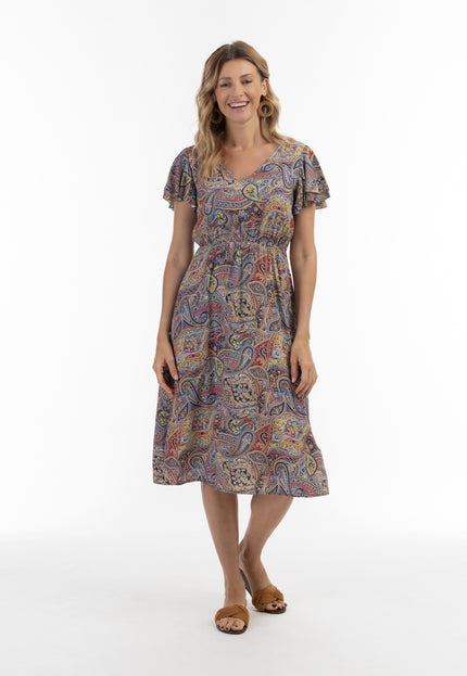 usha FESTIVAL Women's Paisley Print Dress
