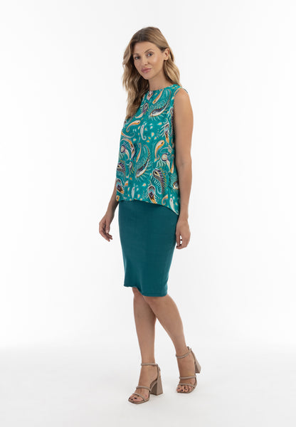 usha Damen ärmellose Bluse