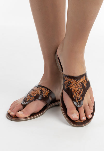 usha FESTIVAL Damen Leder Sandalen