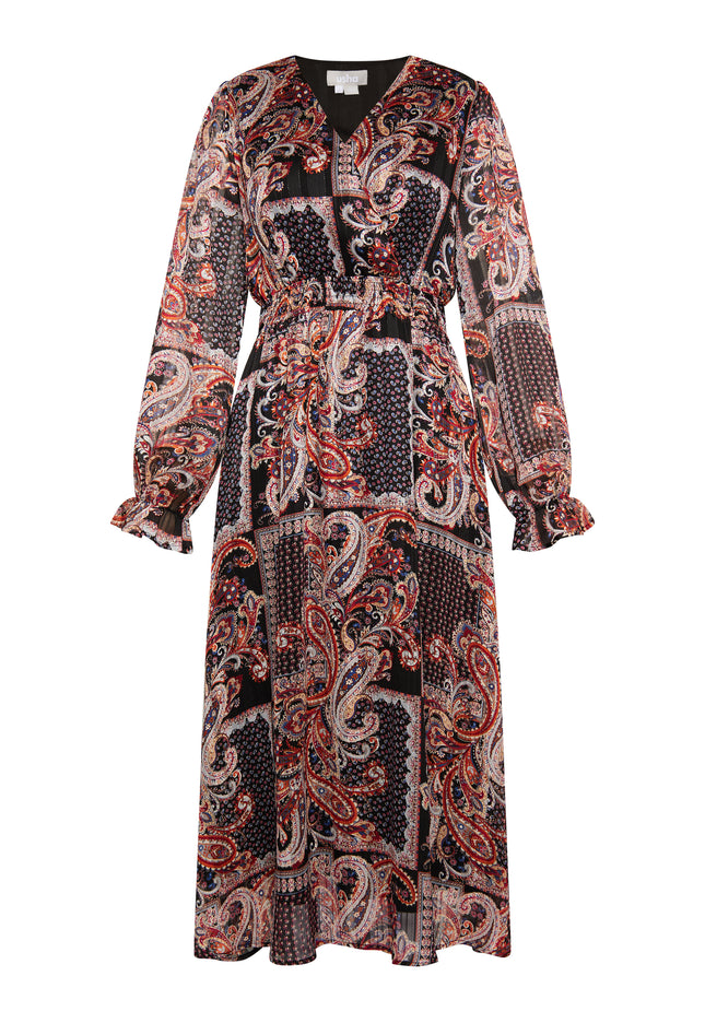 usha Damen Paisley-Print Maxi Kleid