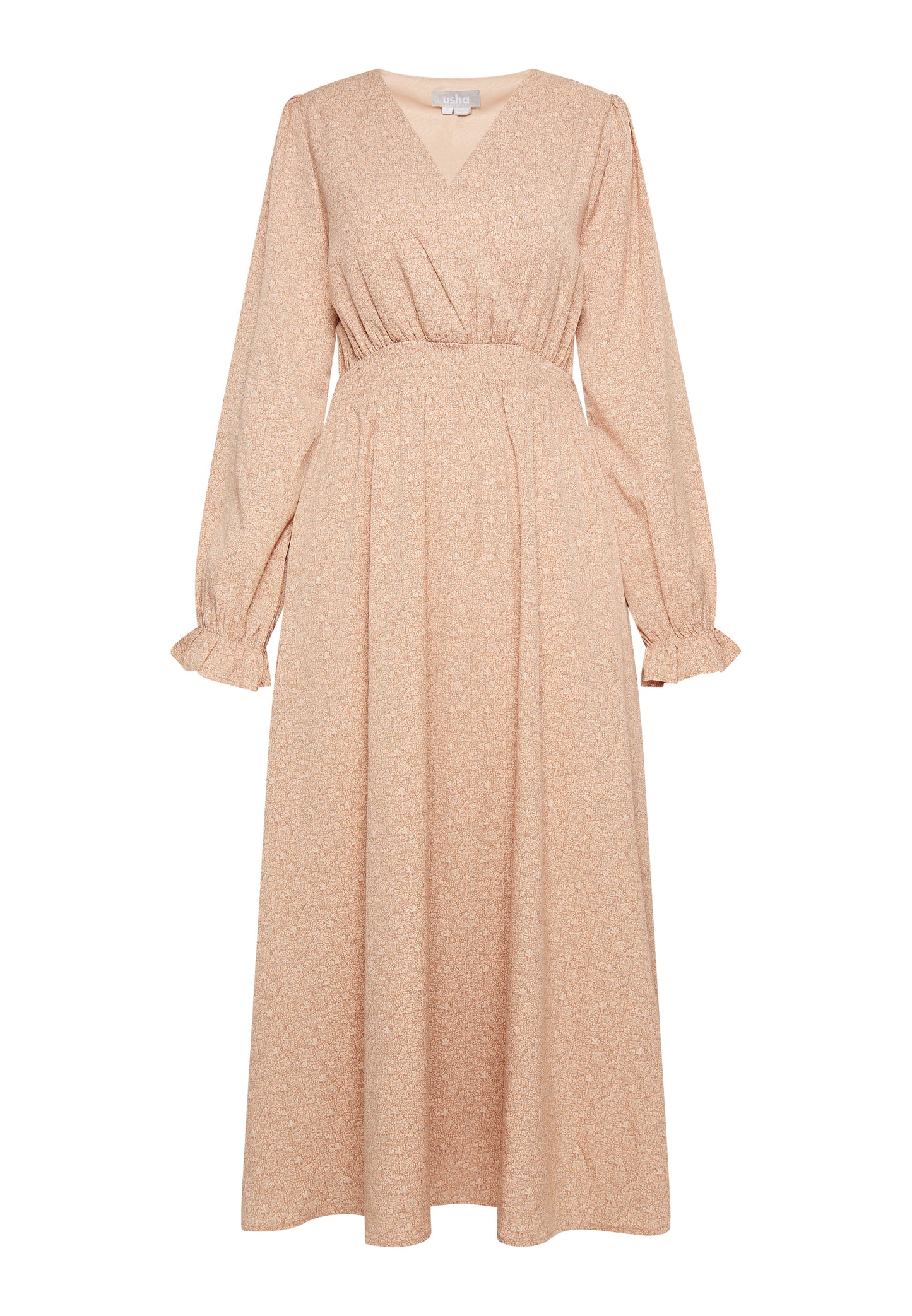 usha Damen Maxi Kleid mit Allover-Print
