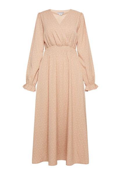 usha Damen Maxi Kleid mit Allover-Print