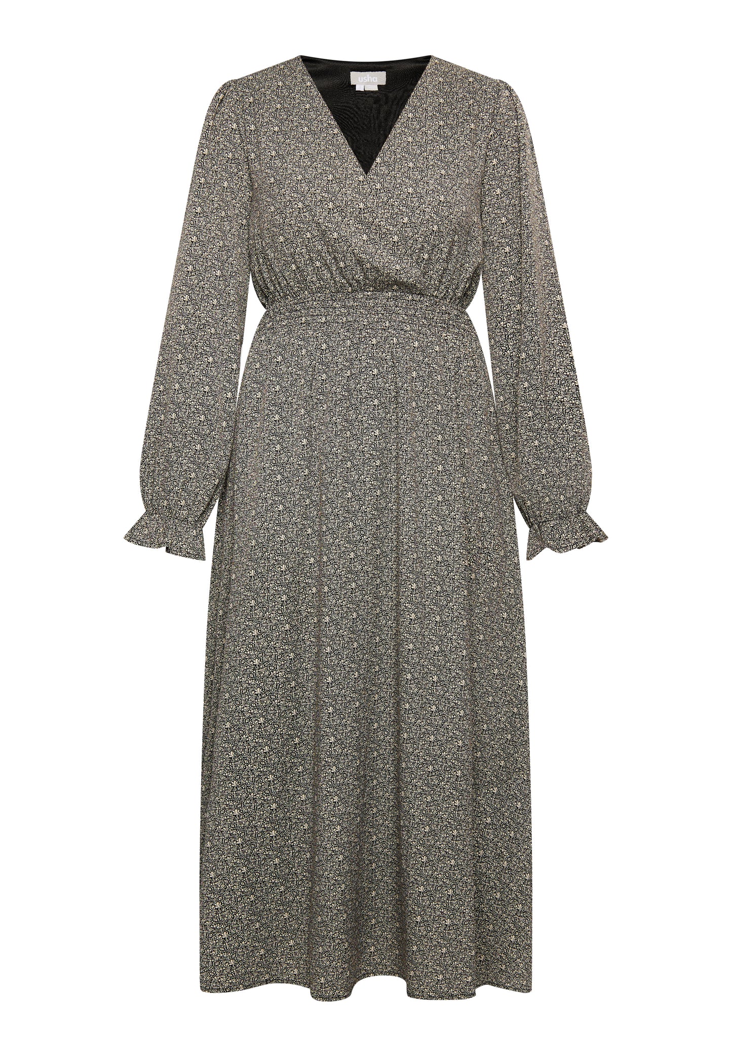usha Damen Maxi Kleid mit Allover-Print
