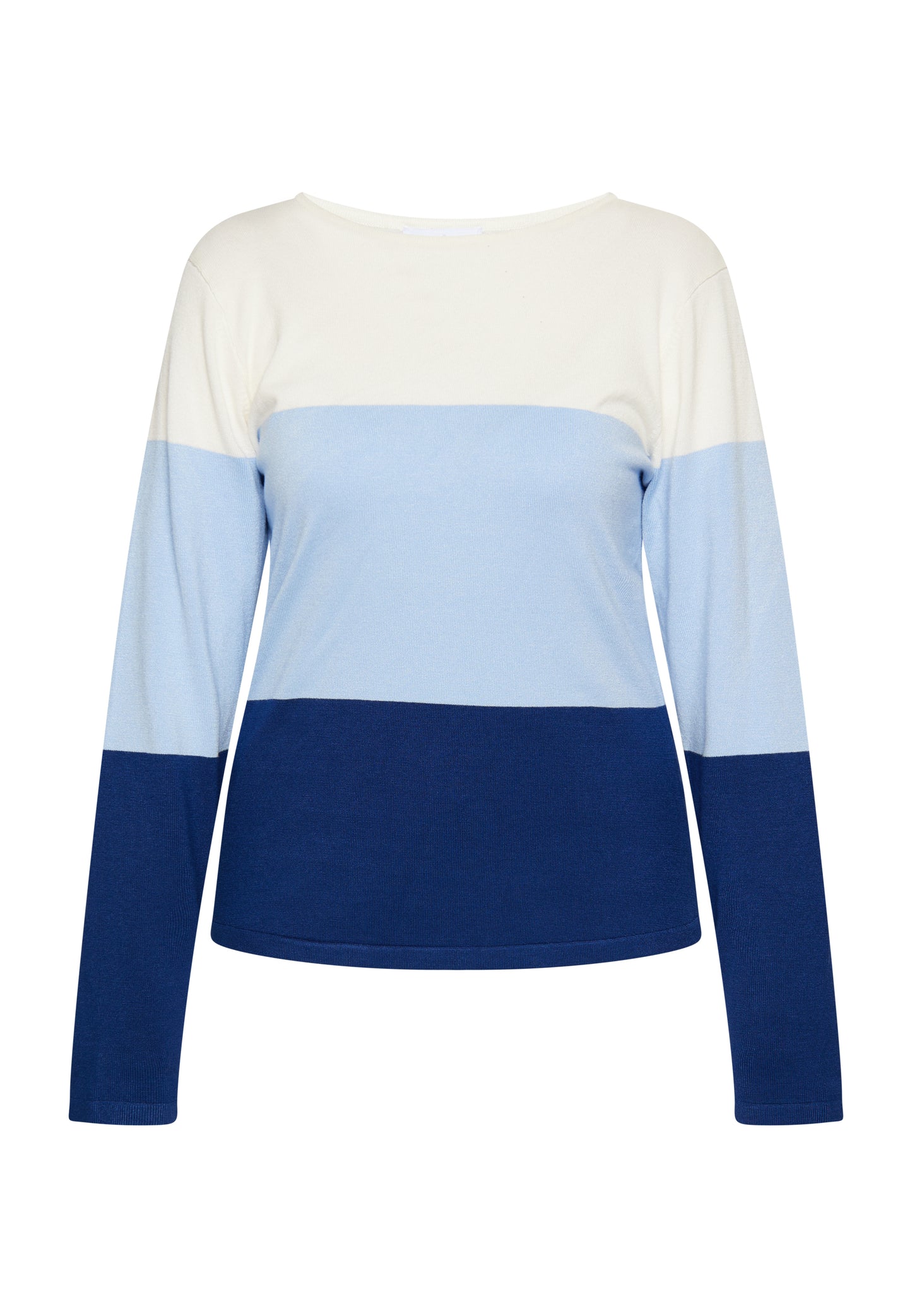 usha BLUE LABEL Women's Fine Knit Sweater With Block Stripe
