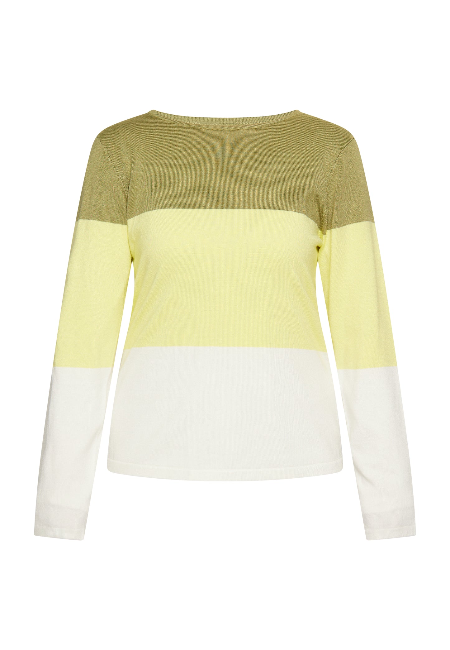 usha BLUE LABEL Women's Fine Knit Sweater With Block Stripe