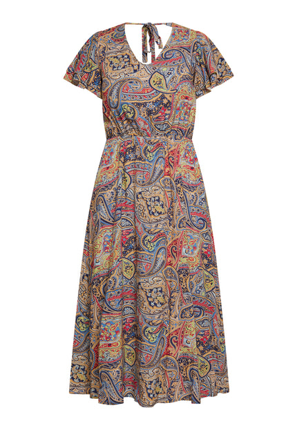 usha FESTIVAL Women's Paisley Print Dress