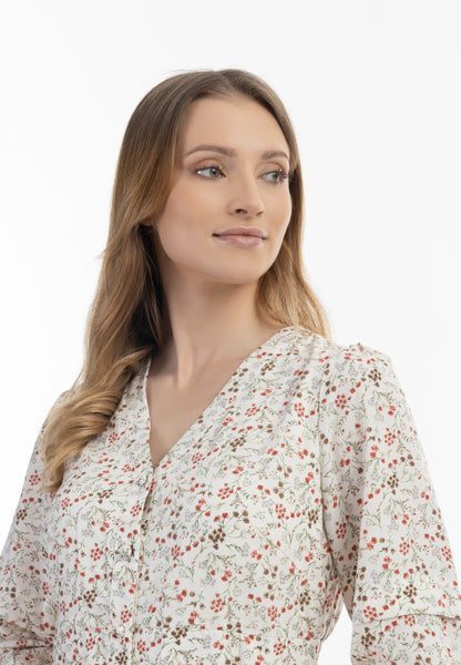 usha Damen Floral Print Midi Kleid