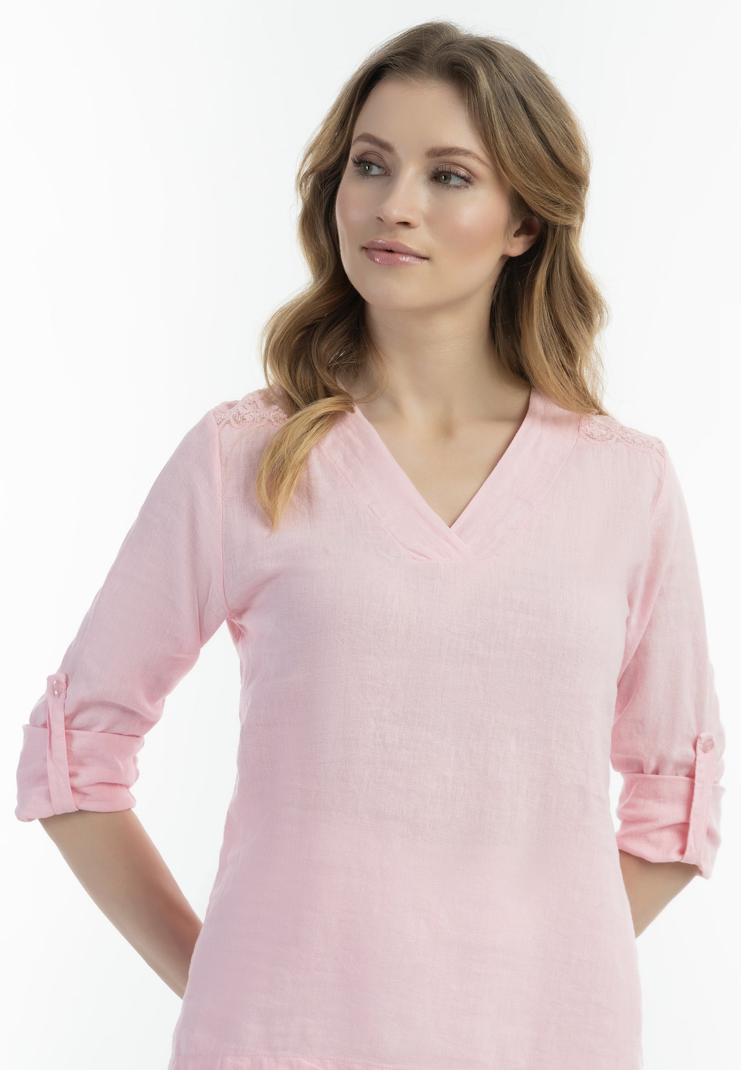 usha Damen Bluse mit Spitze