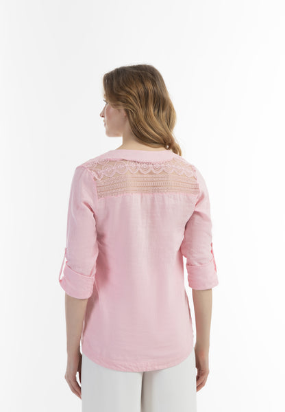 usha Damen Bluse mit Spitze