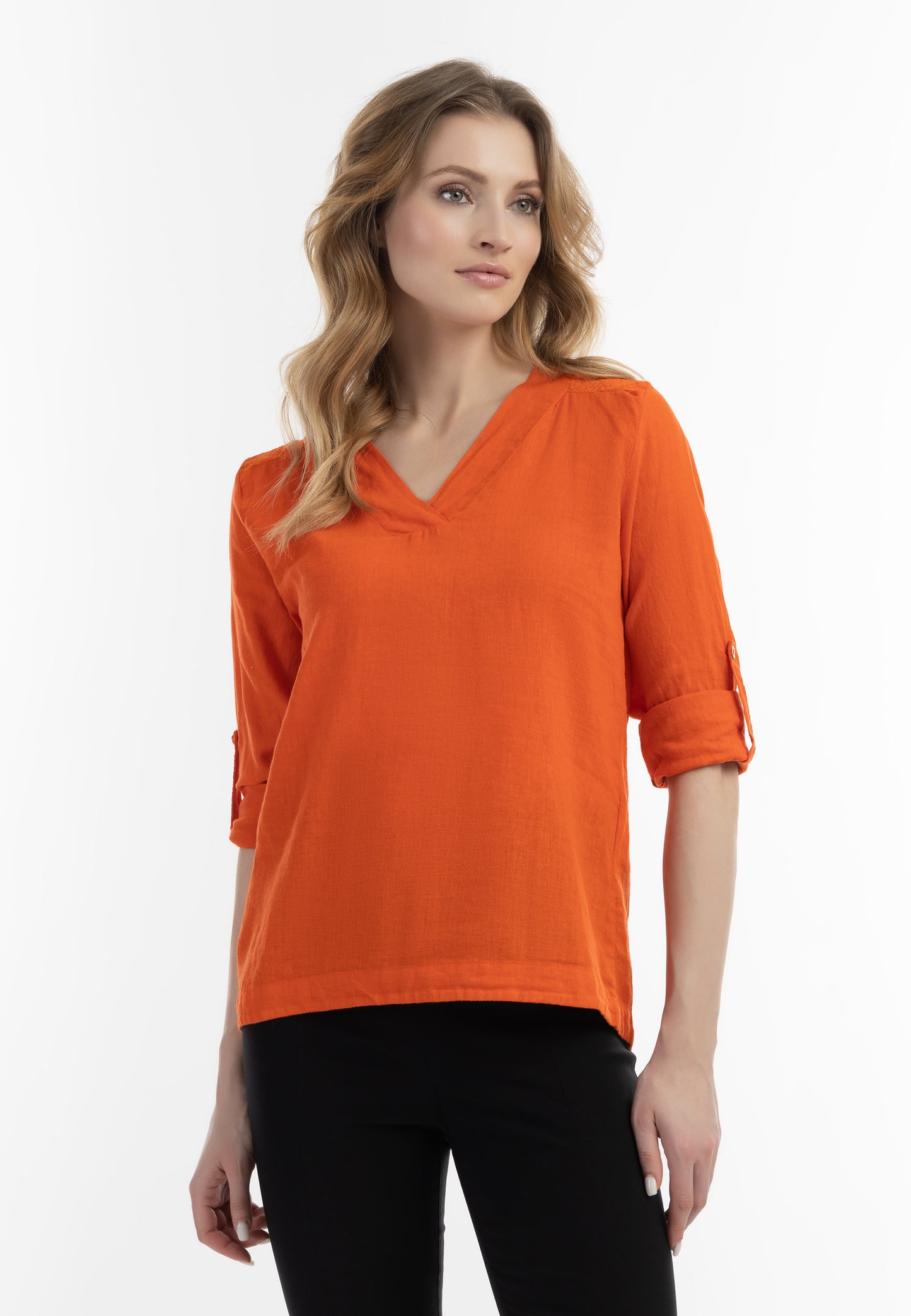 usha Damen Bluse mit Spitze