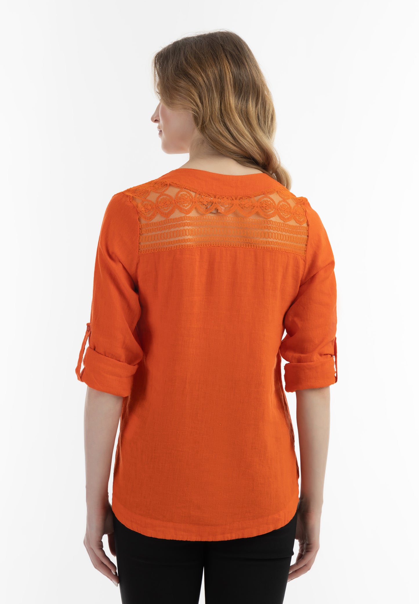 usha Damen Bluse mit Spitze