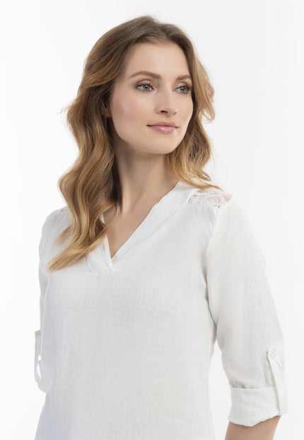 usha Damen Bluse mit Spitze