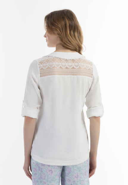 usha Damen Bluse mit Spitze