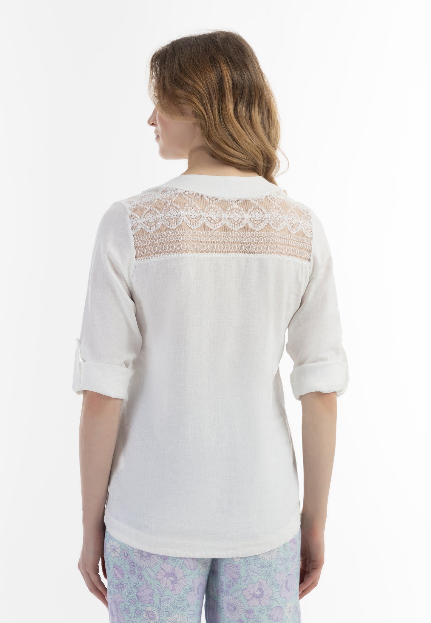 usha Damen Bluse mit Spitze