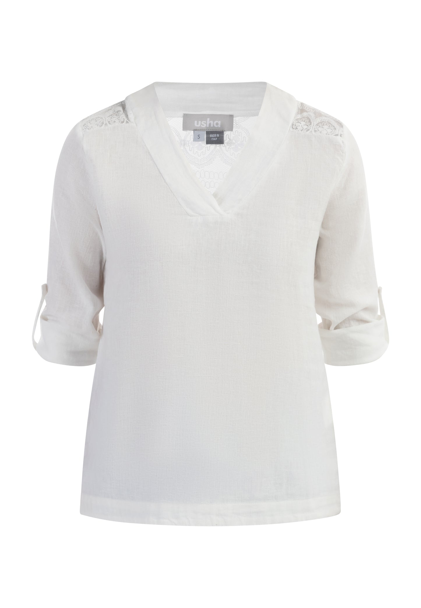 usha Damen Bluse mit Spitze