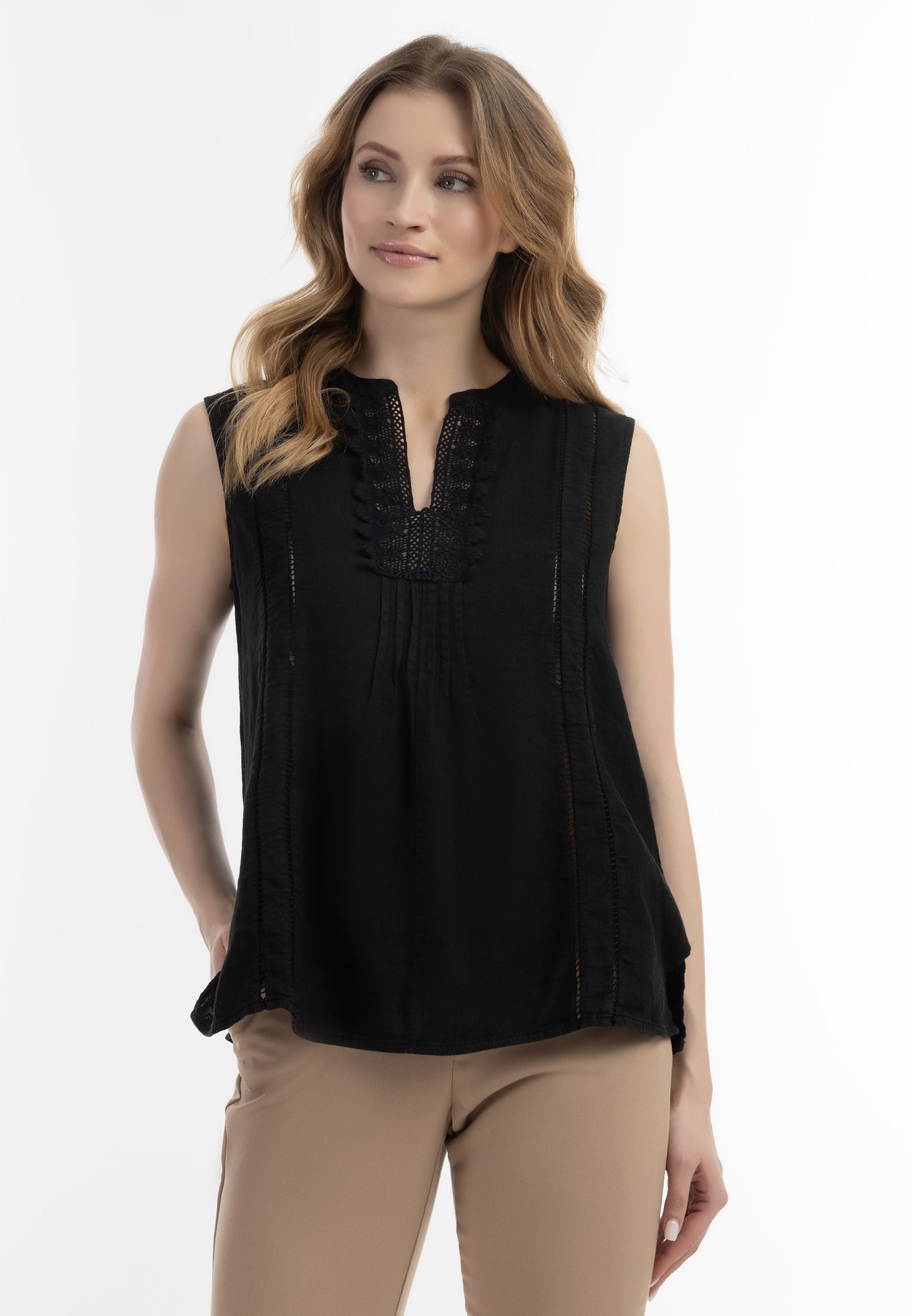 usha Damen Bluse mit Spitze