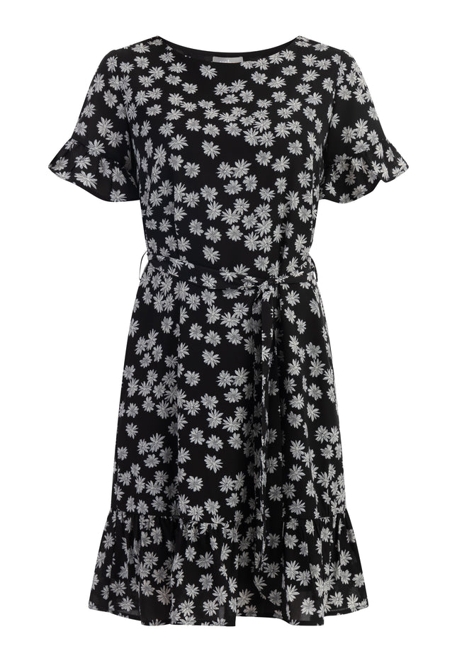 usha Damen Midi Kleid mit Rüschen