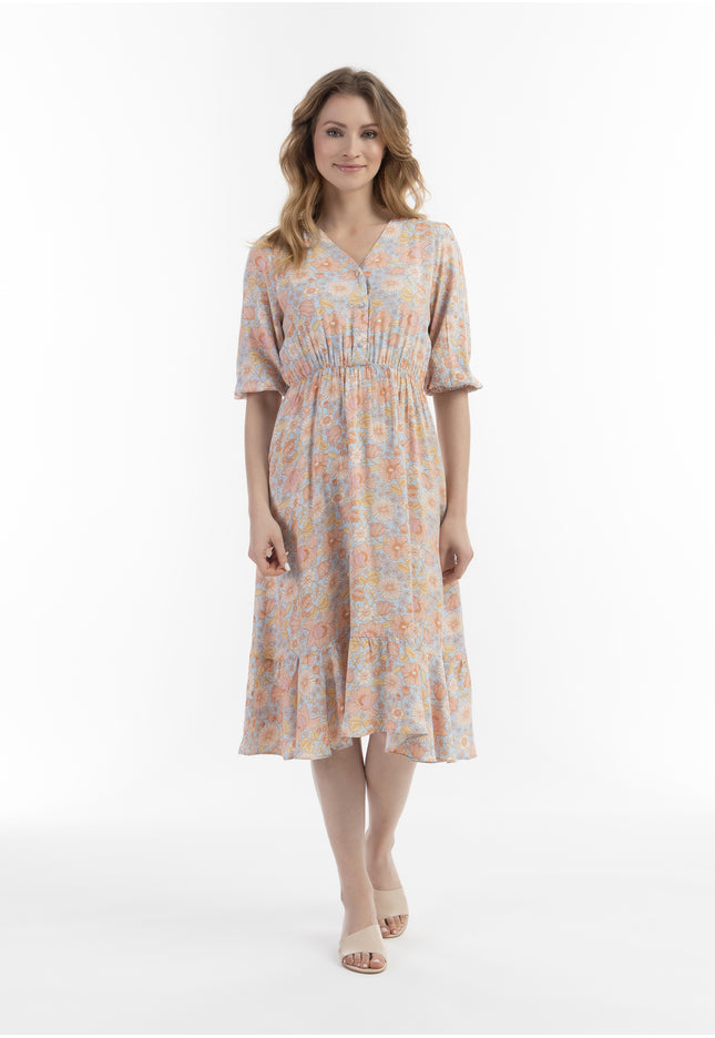 usha Damen Midi Kleid