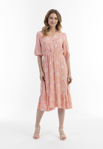 usha Damen Midi Kleid
