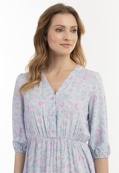 usha Damen Midi Kleid