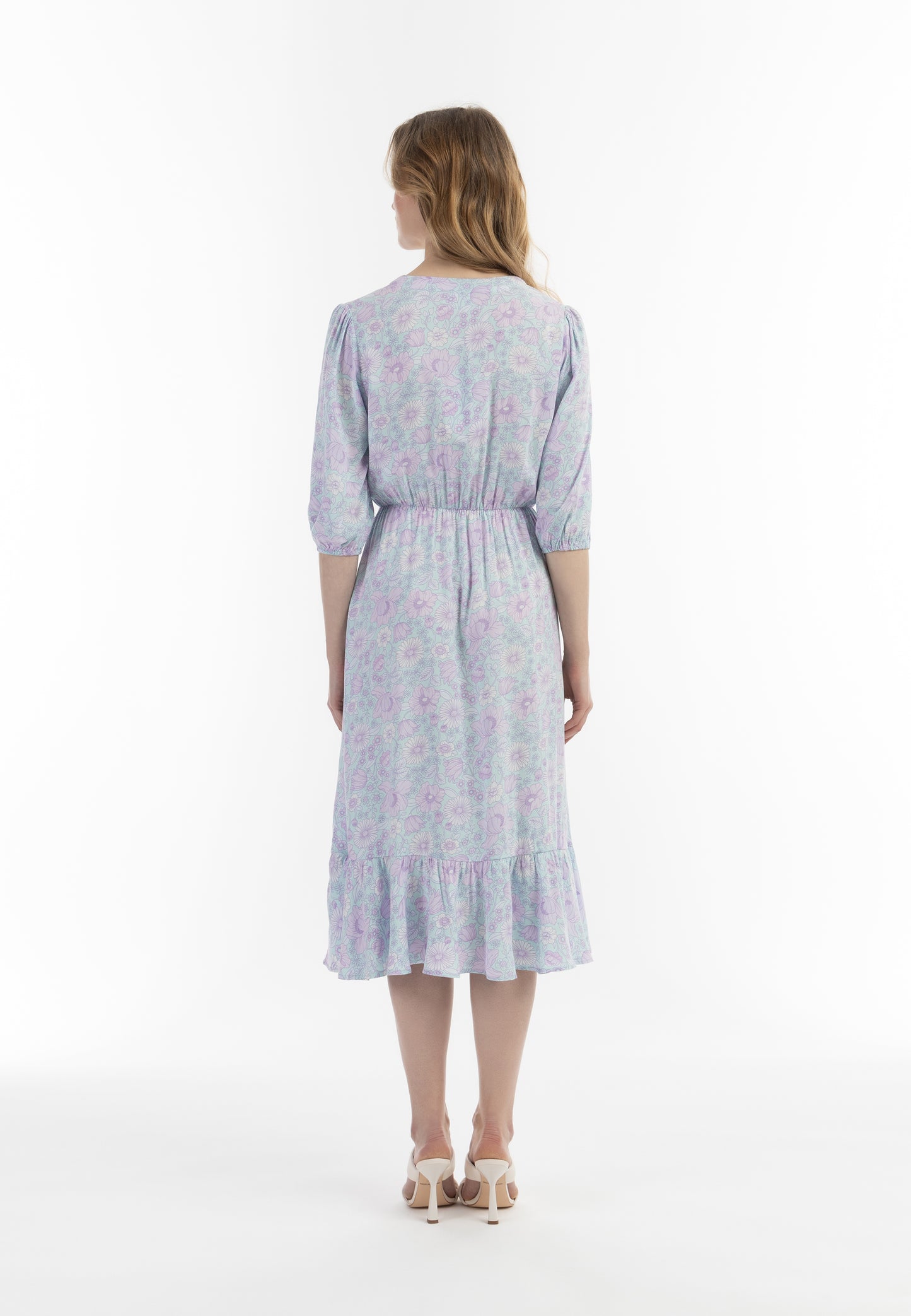 usha Damen Midi Kleid