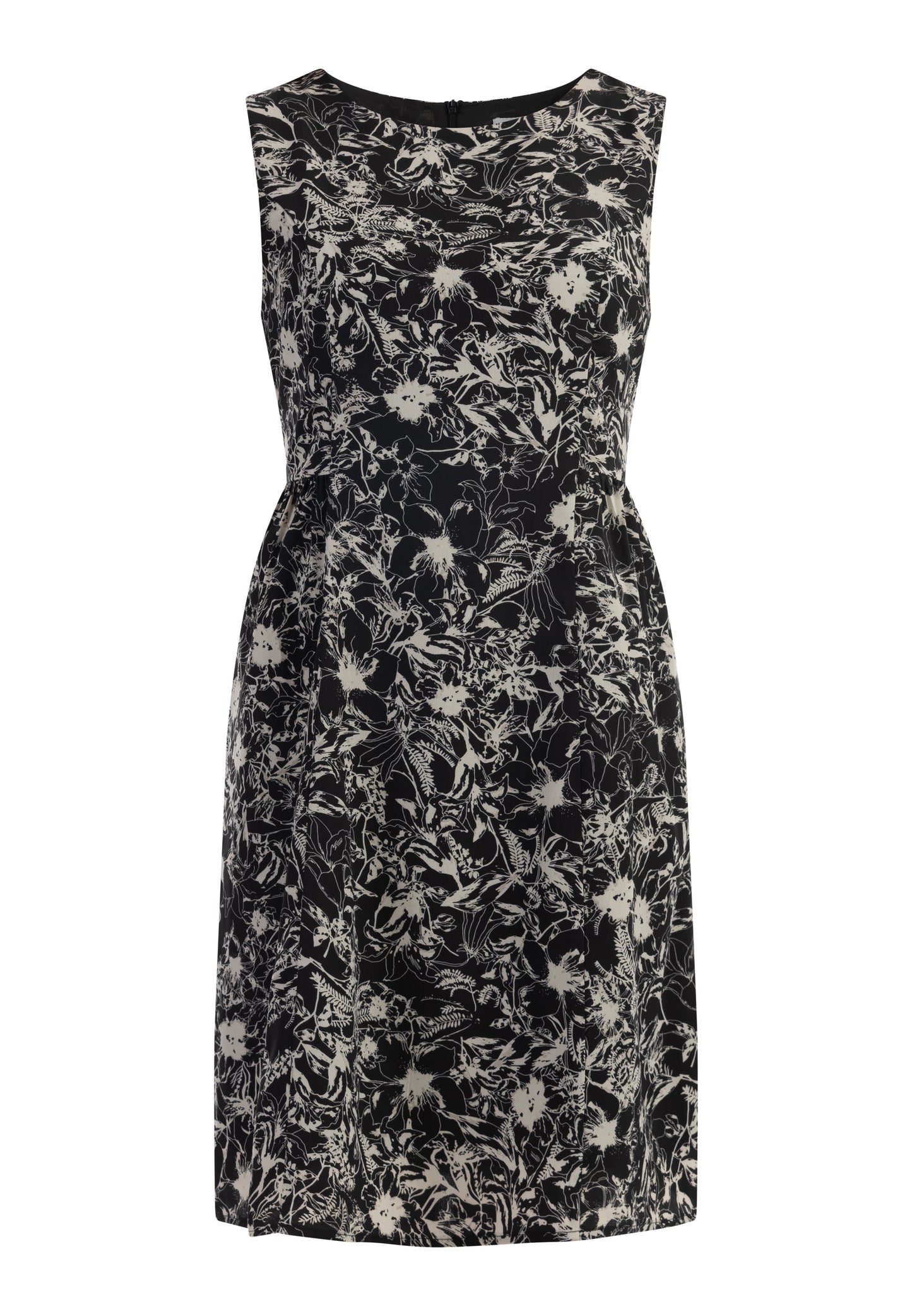 usha Damen Midi Kleid mit einem Retro-Print