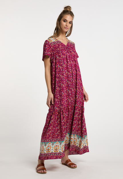 usha FESTIVAL Women's Summer Dress With Floral Print