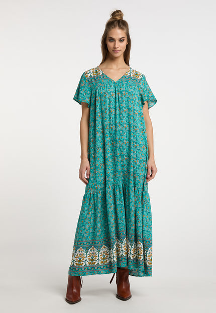 usha FESTIVAL Women's Summer Dress With Floral Print