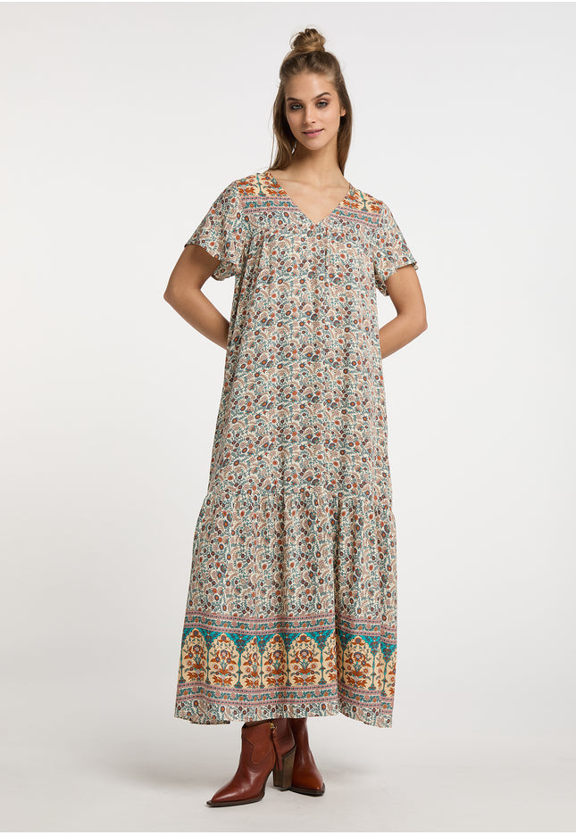 usha FESTIVAL Women's Summer Dress With Floral Print