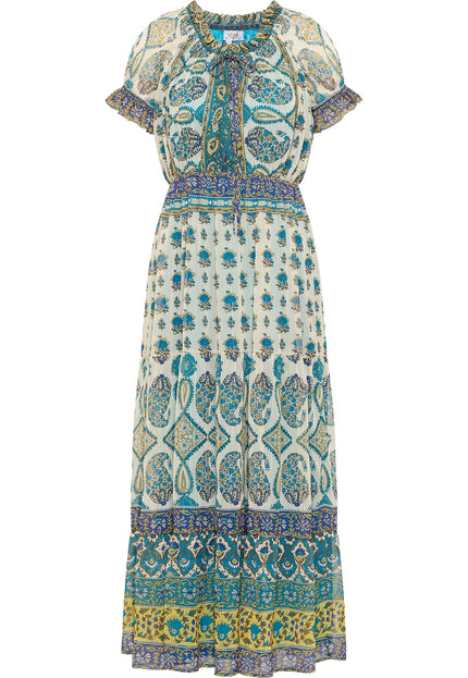 usha FESTIVAL Women's Maxi Dress With All Over Print