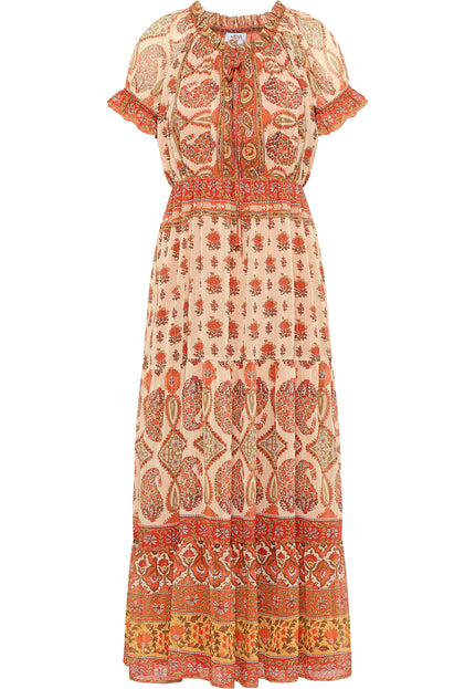 usha FESTIVAL Women's Maxi Dress With All Over Print