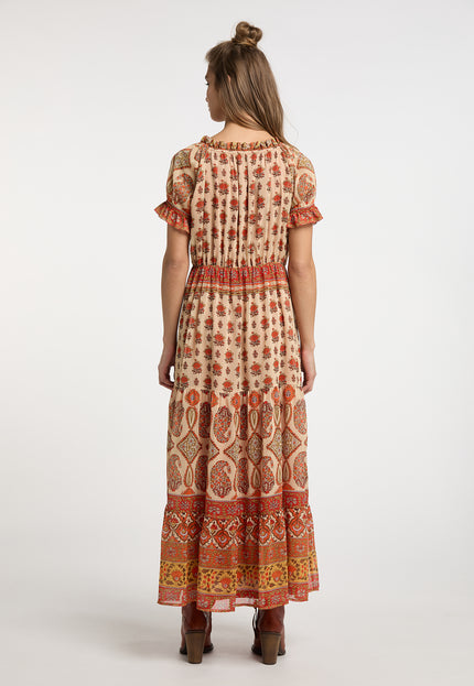 usha FESTIVAL Women's Maxi Dress With All Over Print