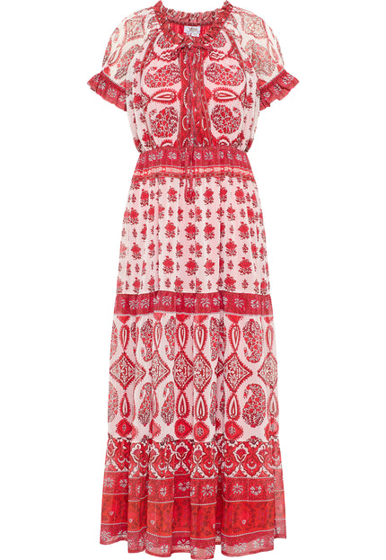 usha FESTIVAL Women's Maxi Dress With All Over Print