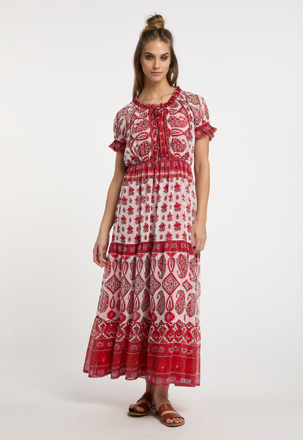 usha FESTIVAL Women's Maxi Dress With All Over Print