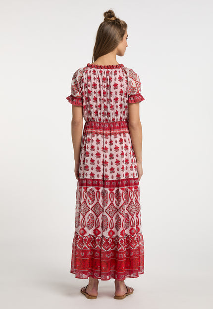 usha FESTIVAL Women's Maxi Dress With All Over Print