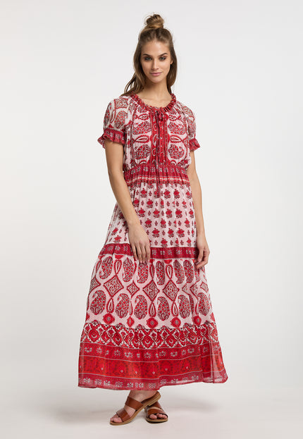 usha FESTIVAL Women's Maxi Dress With All Over Print
