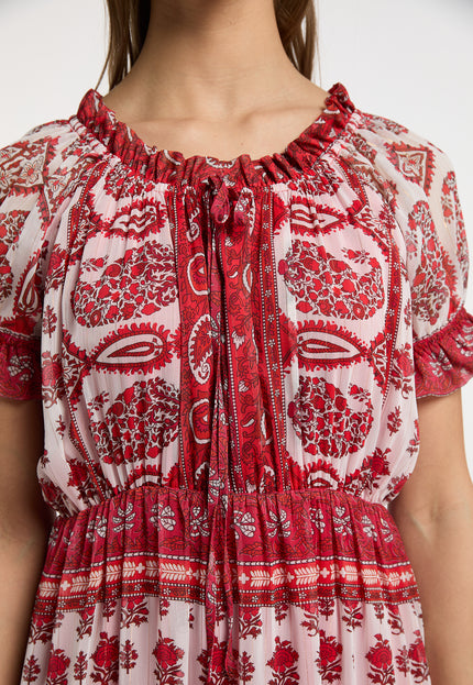 usha FESTIVAL Women's Maxi Dress With All Over Print