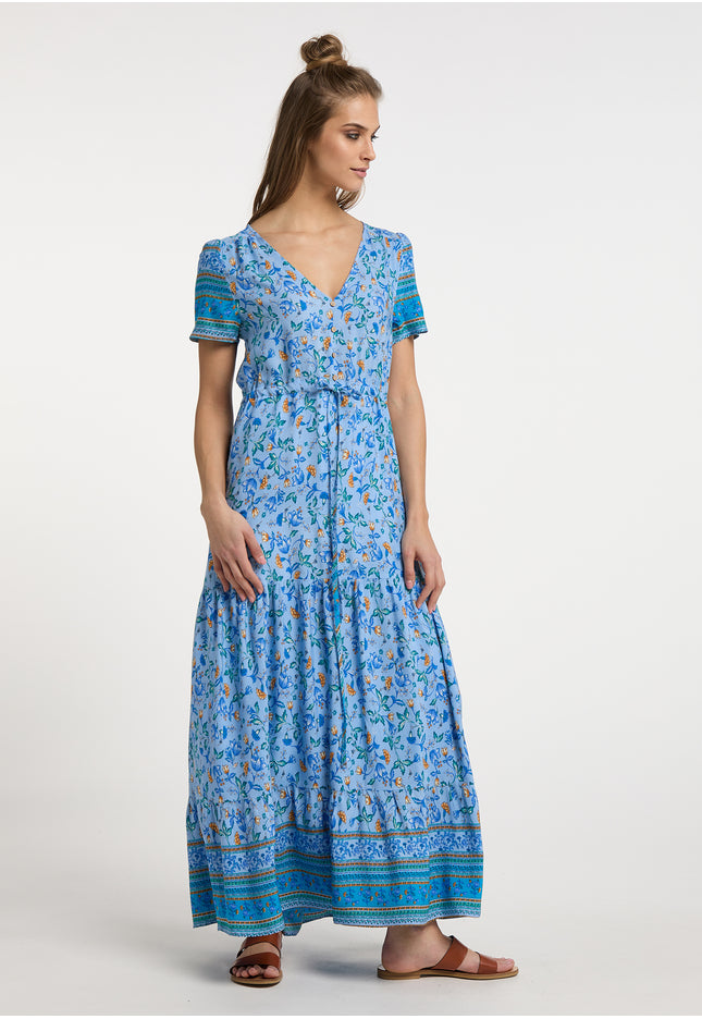 usha FESTIVAL Women's Floral Print Maxi Dress