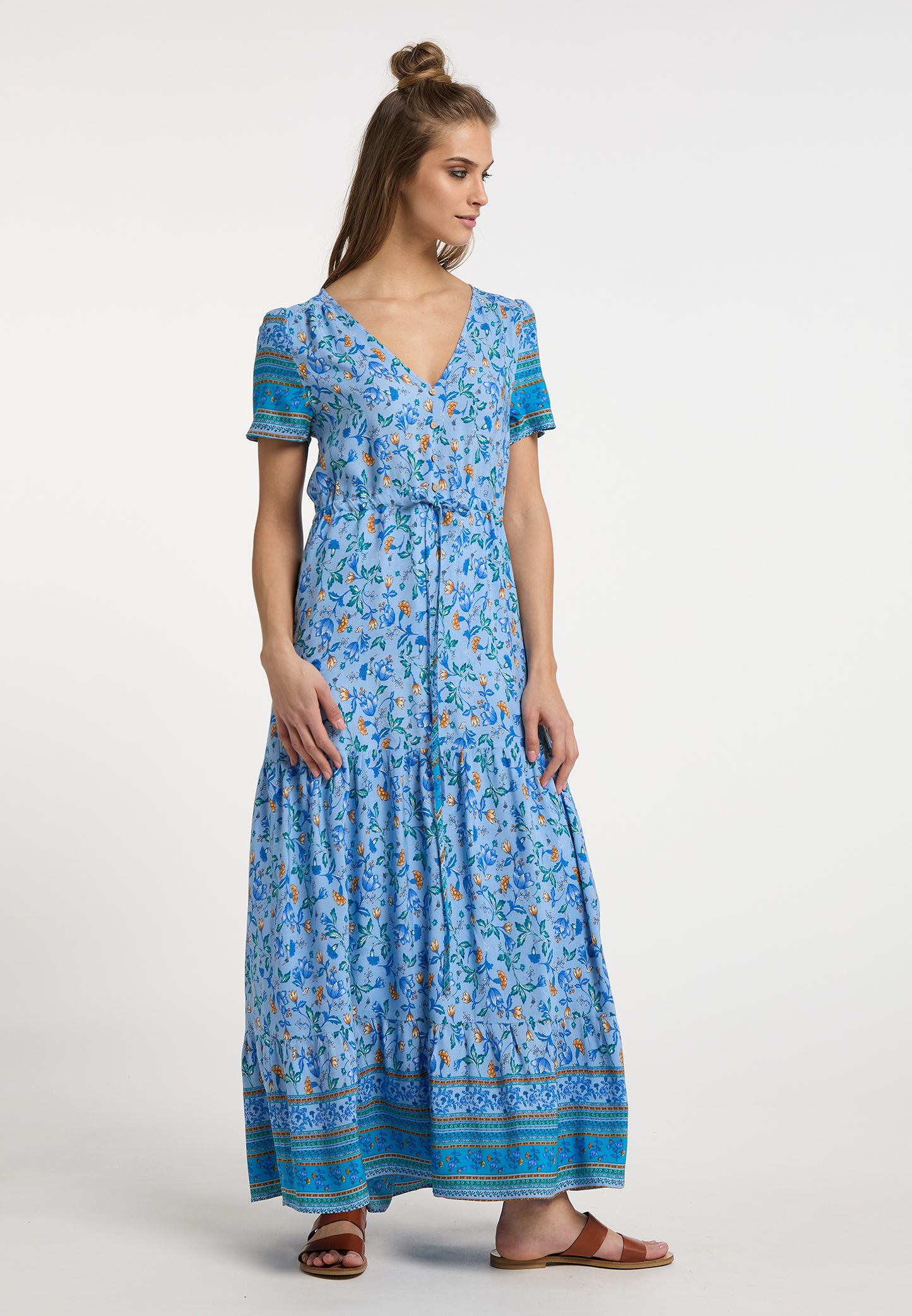 usha FESTIVAL Kobiety Kwiatowy Print Maxi Sukienka