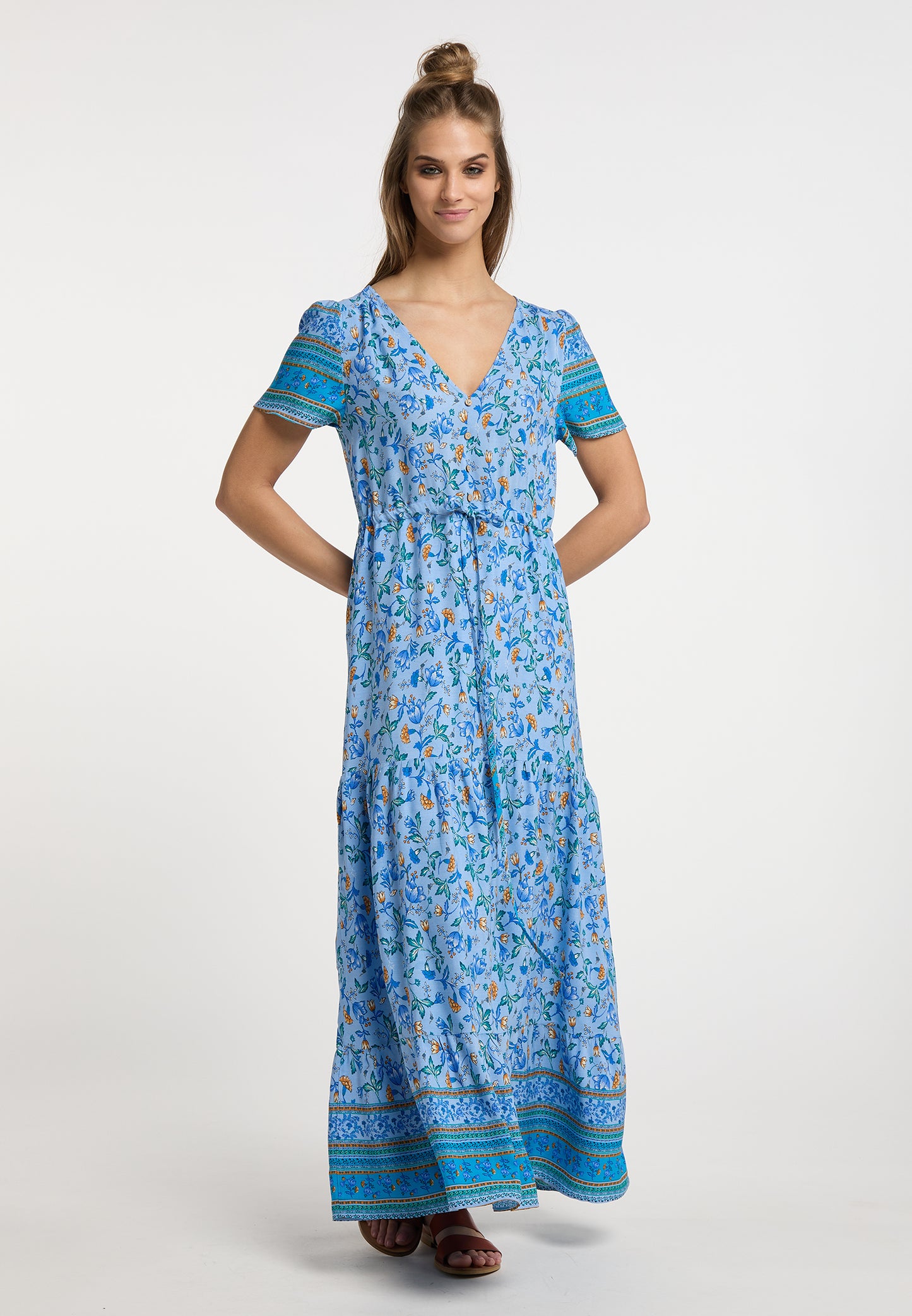 usha FESTIVAL Kobiety Kwiatowy Print Maxi Sukienka