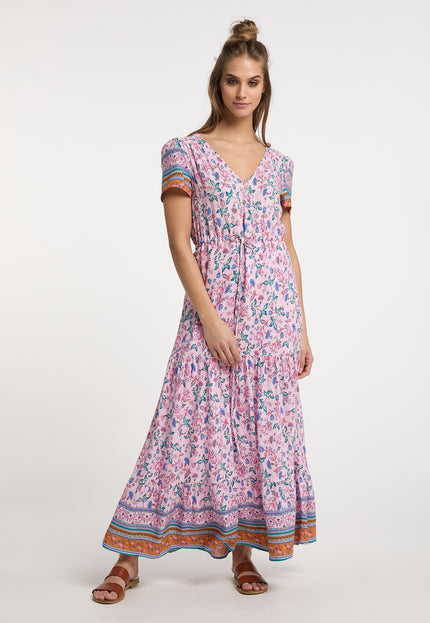 usha FESTIVAL Women's Floral Print Maxi Dress
