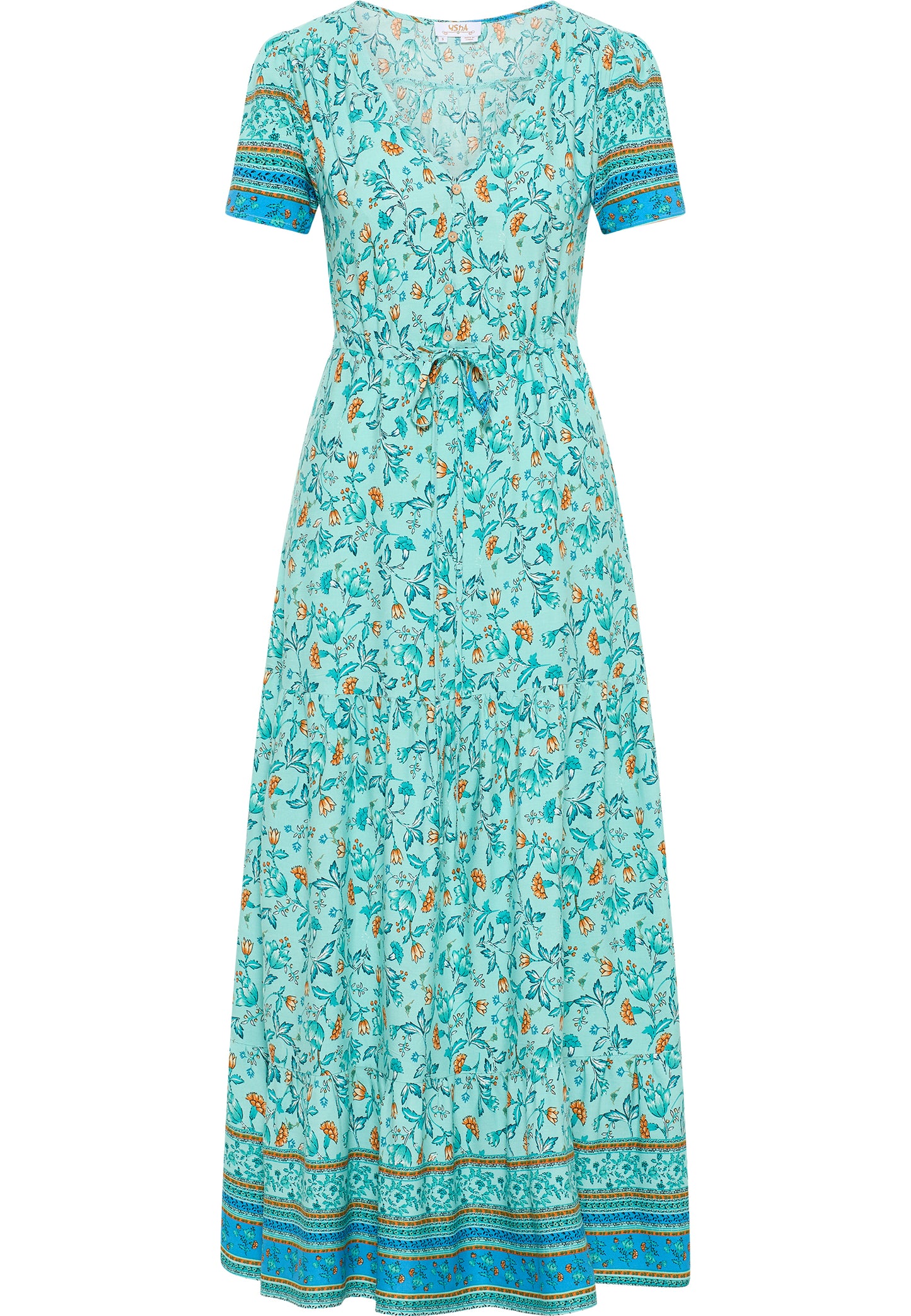 usha FESTIVAL Kobiety Kwiatowy Print Maxi Sukienka