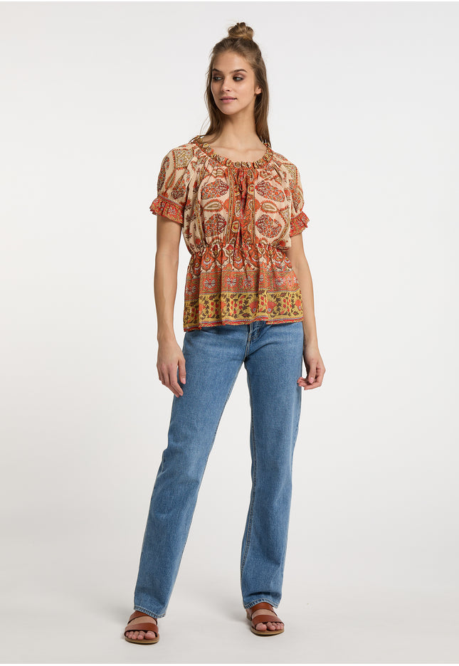 usha FESTIVAL Damen Bluse mit Rüschensleeves