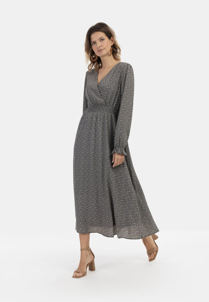 usha Damen Maxi Kleid mit Allover-Print