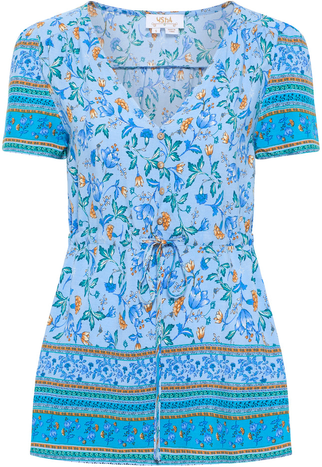usha FESTIVAL Women's Short Sleeve Blouse