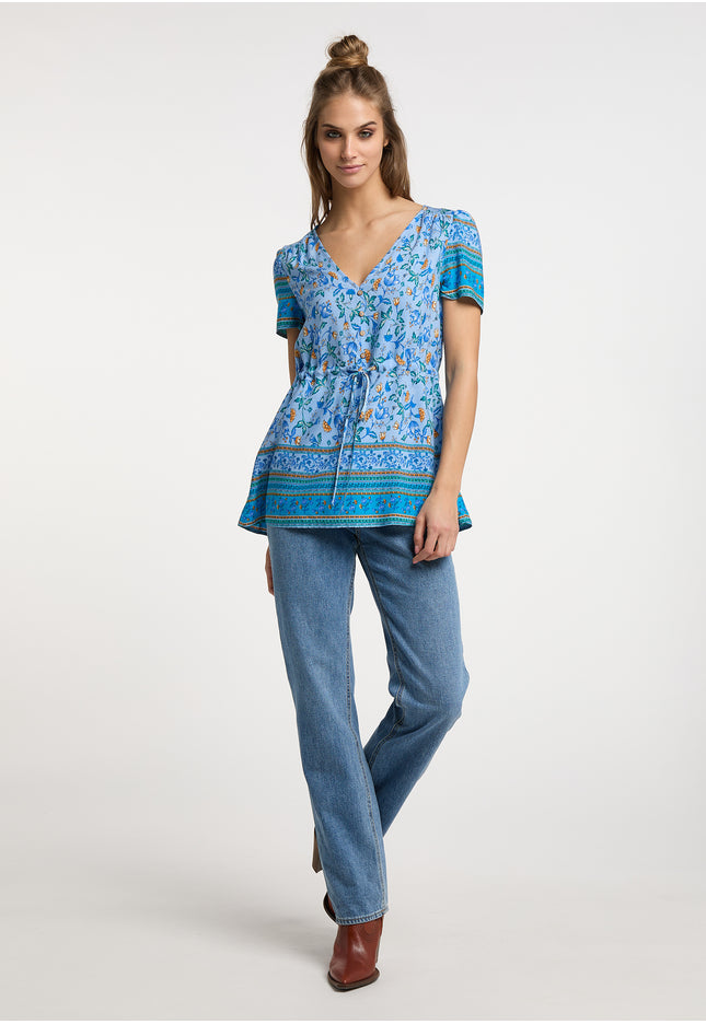 usha FESTIVAL Women's Short Sleeve Blouse