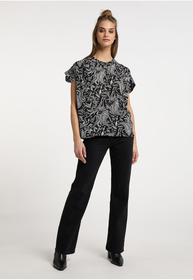 usha FESTIVAL Women's Short Sleeve Blouse