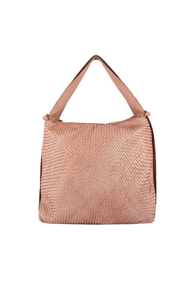 usha FESTIVAL Damen geflochtene Lederhandtasche