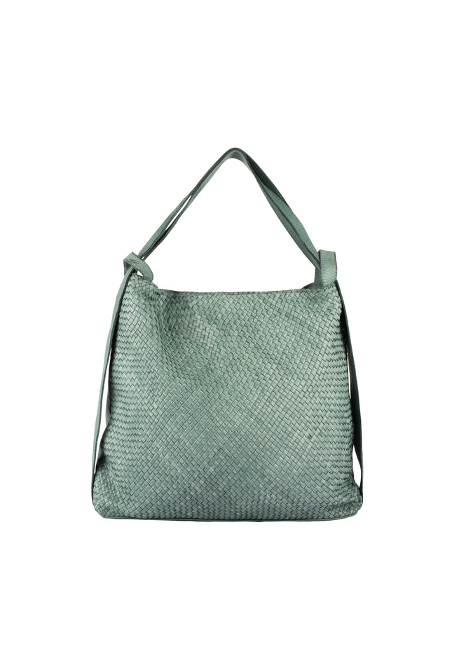usha FESTIVAL Damen geflochtene Lederhandtasche